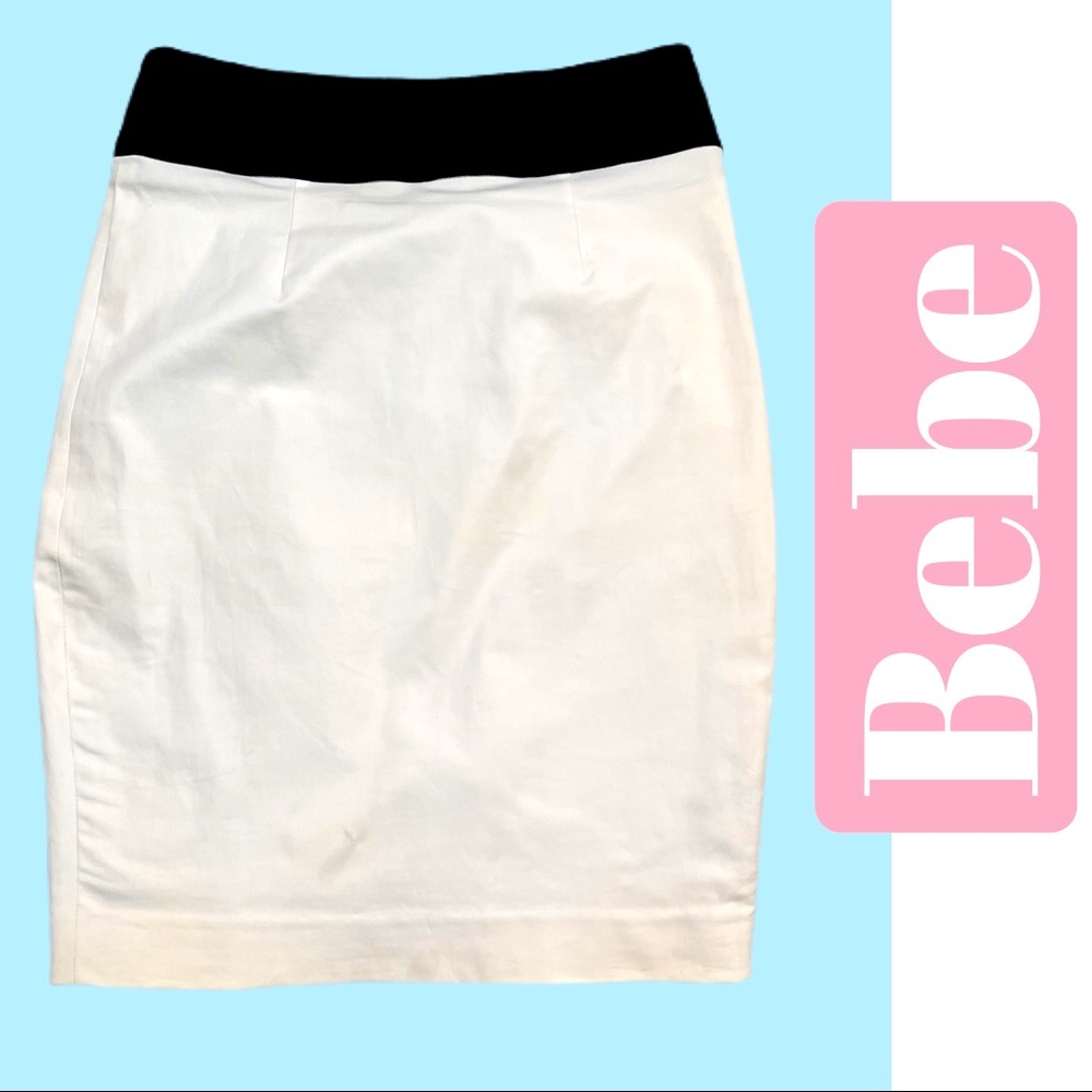 Bebe black and white pencil skirt size 0